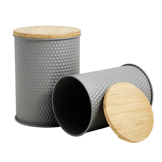 Glitzhome® Metal Storage Accent Table with Solid Wood Lid Set